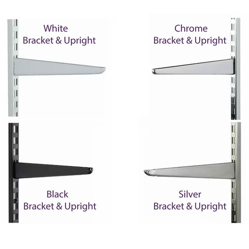 Twin slot shelving white black - twin,