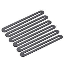 6 Pcs 6.1x0.75" Black Slotted